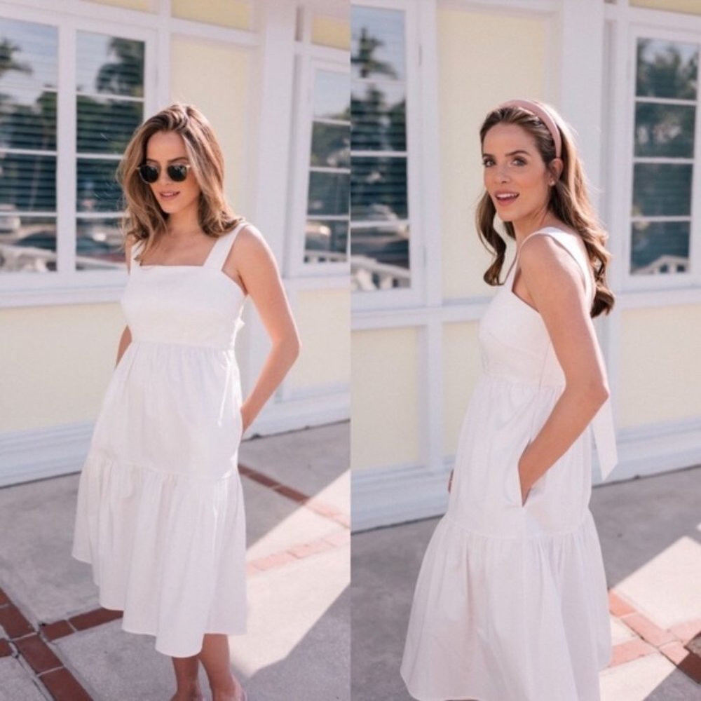 Gal Meets Glam Ivory Midi Dress Size 12